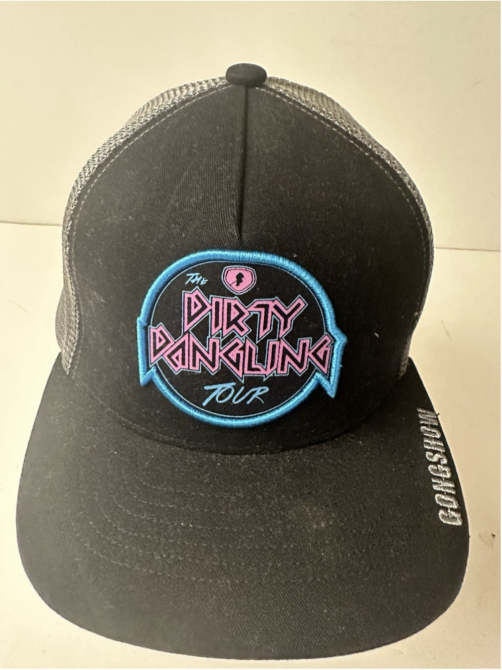 Gongshow Dirty Dangling Tour Trucker Snapback Hat Cap Black Gray Coast 2 Coast
